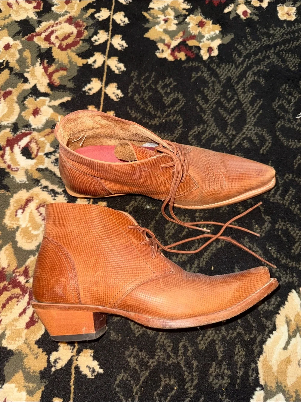Women’s Twisted X Tan Leather Lace-Up Ankle Boots 10B - Picture 1 of 6